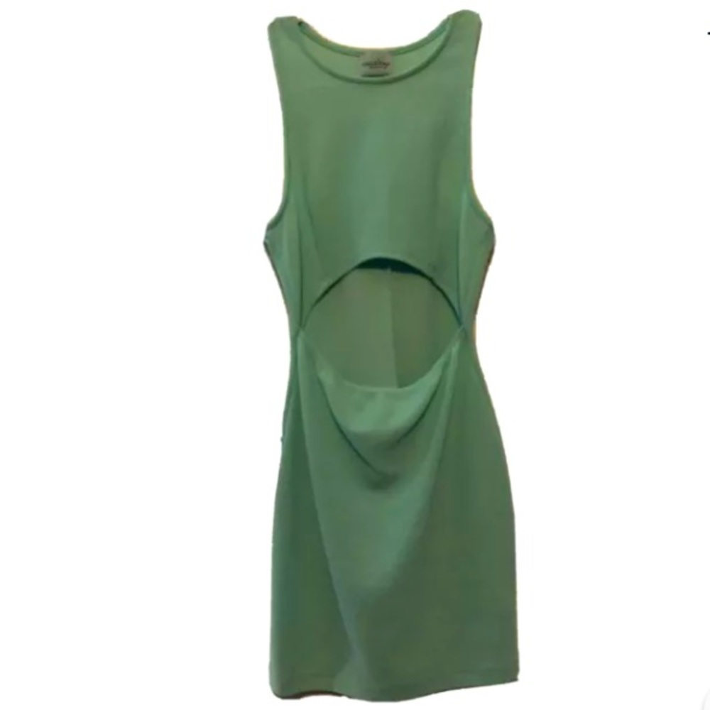 Mint Cocktail Dress w/ Bare Midriff, Size Small